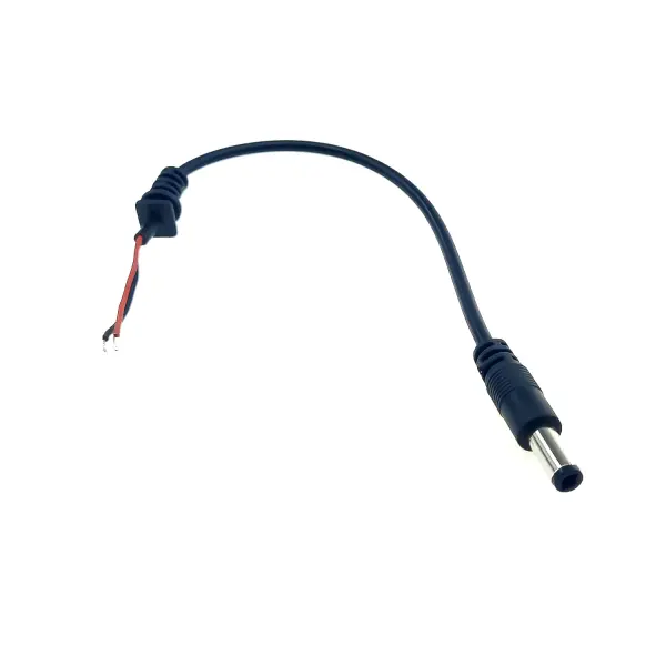 فیش آداپتور نری سیم دار 20 سانتی متری مشکی