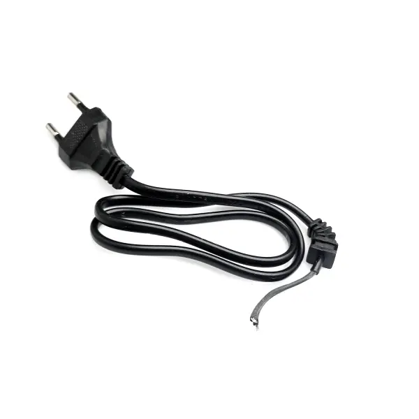 کابل برق دو شاخه پرسی 50 سانتی متری مشکی