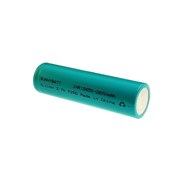 باتری لیتیوم یون 18650 تک سلول 3.7 ولت 2600mAH برند SUNNY BATT