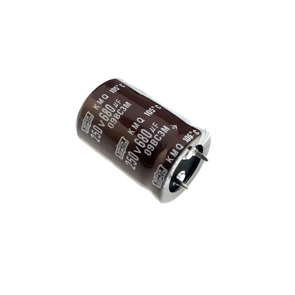 خازن الکترولیتی 680 میکرو فاراد 250 ولت برند NIPPON ساخت ژاپن