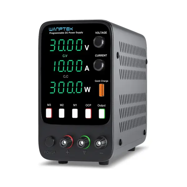 منبع تغذیه متغیر 0 تا 30 ولت 10 آمپر سوئیچینگ WANPTEK مدل APS3010H