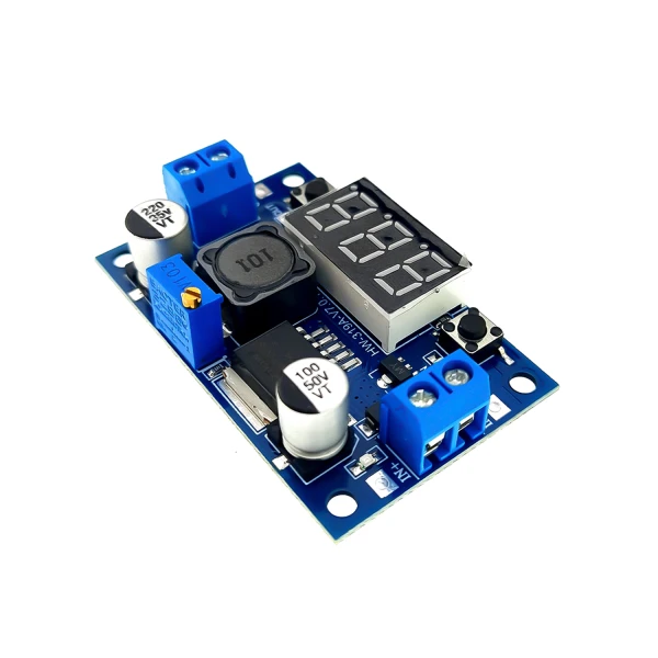 ماژول مبدل DC به DC کاهنده 37-1.25 ولت 3 آمپر LM2596 به همراه نمایشگر
