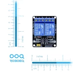 ماژول رله 12 ولت 2 کانال ایزوله