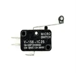 میکروسوئیچ غلتکی 250 ولت AC و 15 آمپر با اهرم بلند V-156-IC25