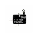 میکروسوئیچ غلتکی 250 ولت AC و 15 آمپر با اهرم کوتاه V-155-IC25