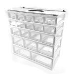 جعبه قطعات 19 کشو MIX (A,B,C,D) سفید قناد پلاست