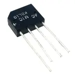 پل دیودی 4 آمپر 1000 ولت KBL10 شانه ای