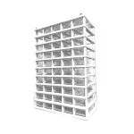 جعبه 50 خانه سفید ارتفاع 50 سانتی متری 10*5