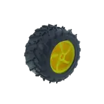 چرخ پلاستیکی ربات 55 میلی متر آج دار
