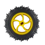 چرخ پلاستیکی ربات 55 میلی متر آج دار