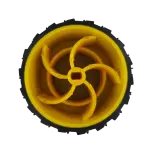 چرخ پلاستیکی ربات 55 میلی متر آج دار