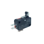 میکروسوئیچ غلتکی 250 ولت AC و 15 آمپر با اهرم کوتاه V-155-IC25