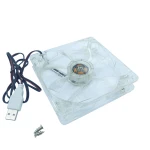 فن 5 ولت شیشه ای همراه با LED زرد و کابل USB