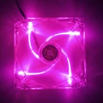 فن 5 ولت شیشه ای همراه با LED صورتی و کابل USB