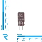 خازن الکترولیت 470 میکرو فاراد 10 ولت NIPPON اصل ژاپن پایه کوتاه