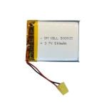 باتری لیتیوم پلیمر 3.7 ولت با ظرفیت 500mAh