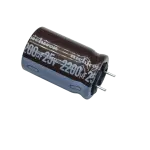 خازن الکترولیتی 2200 میکرو فاراد 25 ولت NICHICON سری PW پایه کوتاه اصل ژاپن