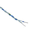 سیم دو رشته ای تلفنی رانژه 0.2*2 تمام مس قلع اندود (CCC) سفید طوسی خط دار