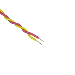 سیم دو رشته ای تلفنی رانژه 0.2*2 آلومینیوم روکش مس (CCA) زرد قرمز