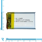 باتری لیتیوم پلیمر 3.7 ولت 800mAh سایز 703040