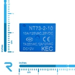 رله 12 ولت تک کنتاکت 7 آمپر KEC NT73-2-10