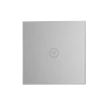 شیشه کلید هوشمند تک پل نقره ای GL2-SP1 ابعاد 0.2×8.6×8.6 سانتی متر