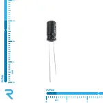 خازن الکترولیتی 4.7 میکرو فاراد 100 ولت بدون پلاریته