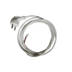 کابل با دو شاخه چپقی برق سفید 180 سانتی سایز D 2*1