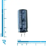 خازن الکترولیت 3300 میکرو فاراد 10 ولت RUBYCON سری ZL پایه کوتاه اصل ژاپن