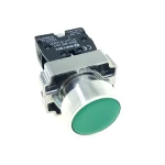 کلید شستی فشاری گرد سبز تک کنتاکت استارت (Normally Open)