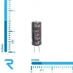 خازن الکترولیت 330 میکرو فاراد 6.3 ولت NIPPON سری KY پایه کوتاه