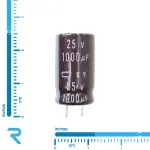 خازن الکترولیت 1000 میکرو فاراد 25 ولت NIPON سری KY پایه کوتاه اصل ژاپن