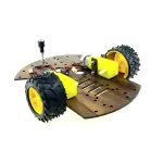 شاسی ربات دو گیربکس تخته چوبی