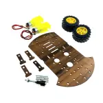 شاسی ربات دو گیربکس تخته چوبی