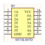آی سی بافر SMD SN74LS07D