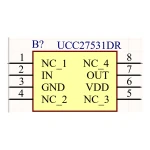 آی سی گیت درایور ماسفت و IGBT شماره SMD UCC2753DR