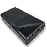 کیس پاور بانک 7 باتری با سه ورودی - Lightning -micro USB - Type C و دو خروجی USB مشکی