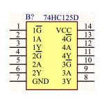 آی سی بافر سه حالته SMD 74HC125D