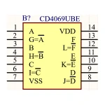 آی سی گیت NOT شماره CD4069UBE