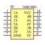 آی سی گیت AND دو ورودی SMD 74HC08