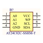 آی سی حافظه EEPROM سریال AT24C02 SMD کپی