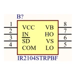 آی سی گیت درایور ماسفت SMD IR2104STRPBF