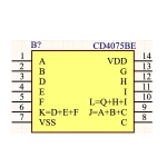 آی سی گیت OR سه ورودی CD4075BE
