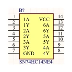 آی سی گیت NOT اشمیت تریگری 74HC14 کپی