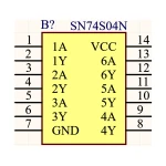 آی سی گیت NOT شماره SN74S04N
