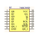 آی سی شیفت رجیستر 74HC595D SMD TOSHIBA