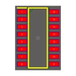آی سی شیفت رجیستر 74HC595D SMD TOSHIBA