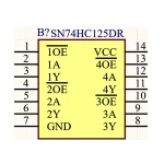 آی سی بافر 3 حالته SN74HC125DR