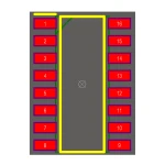 آی سی انکودر اولویت دار 10 به 4 HC147 SMD