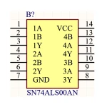 آی سی گیت NAND شماره 74ALS00 بازسازی شده